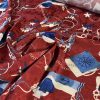 Tesatura jacquard din viscoza imprimata