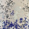 Tesatura jacquard din matase naturala grea , imprimata sub forma de panou