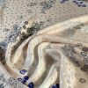 Tesatura jacquard din matase naturala grea , imprimata sub forma de panou