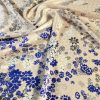 Tesatura jacquard din matase naturala grea , imprimata sub forma de panou
