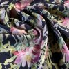 Tesatura dublu georgette elastic, greu din matase naturala imprimata