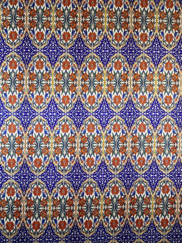 Tesatura Crepe de Chine elastic din matase naturala imprimata in stil etno