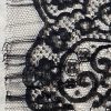 Tesatura dantela chantilly frantuzeasca, neagra