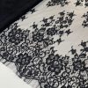 Tesatura dantela chantilly frantuzeasca, neagra
