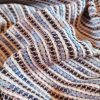 Stofa mixta din bumbac - design fantezie, Roz – Bleu - Negru