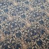 Stofa Imprimată din lână cu elastan – design floral, Negru - Maro