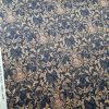 Stofa Imprimată din lână cu elastan – design floral, Negru - Maro