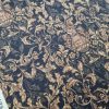 Stofa Imprimată din lână cu elastan – design floral, Negru - Maro