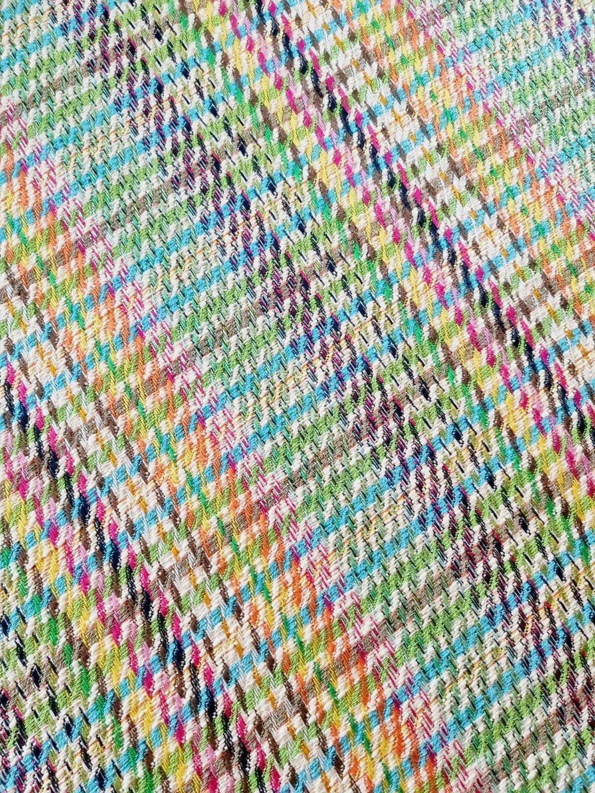 Stofa tweed din bumbac cu viscoza - design fantezie , Multicolor