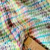 Stofa tweed din bumbac cu viscoza - design fantezie , Multicolor