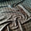 Stofă lana cu insertii de lurex - design fantezie, Negru - Auriu