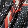 Tesatura Crepe de chine din matase naturala  - tip panou cu chenare , Multicolor