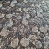 Tesatura Jacquard cu insertii de lurex- design floral, Auriu - Gri