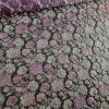 Tesatura Jacquard cu insertii de lurex- design floral, Auriu - Roz