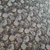 Tesatura Jacquard cu insertii de lurex- design floral, Auriu - Gri