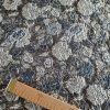 Tesatura Jacquard cu insertii de lurex- design floral, Auriu - Gri