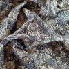 Tesatura Jacquard cu insertii de lurex- design floral, Auriu - Gri