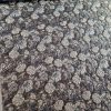Tesatura Jacquard cu insertii de lurex- design floral, Auriu - Gri