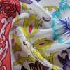 Tesatura crepe de chine din matase naturala - tip panou, design etno- floral