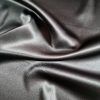 Tesatura crepe din mătase sintetica satinata - design uni, Negru