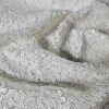 Tesatura cu paiete aplicate pe tulle elastic , Alb