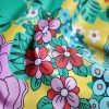 Tesatura din bumbac elastic cu Imprimeu floral , Multicolor