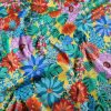 Tesatura din bumbac elastic cu Imprimeu floral , Multicolor