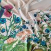 Tesatura din matase naturala , crepe de chine - tip panou cu bordură,  design floral