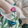 Tesatura din matase naturala , crepe de chine - tip panou cu bordură,  design floral
