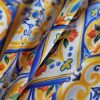 Tesatura crepe de chine din matase naturala – motive etno
