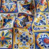 Tesatura crepe de chine din matase naturala – motive etno