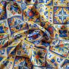 Tesatura crepe de chine din matase naturala – motive etno