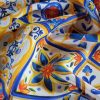 Tesatura crepe de chine din matase naturala – motive etno
