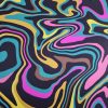 Tesatura din matase naturala cu  elastan - design abstract , Multicolor