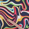 Tesatura din matase naturala cu  elastan - design abstract