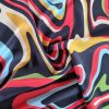 Tesatura din matase naturala cu  elastan - design abstract
