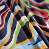 Tesatura din matase naturala cu  elastan - design abstract