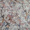 Tesatura din matase naturala cu  elastan - design exotic, Ivoire – Roz - Bej