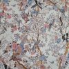 Tesatura din matase naturala cu  elastan - design exotic, Ivoire – Roz - Bej
