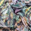 Tesatura din matase naturala cu viscoza  - tip panou cu design exotic ,  Multicolor