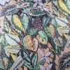 Tesatura din matase naturala cu viscoza  - tip panou cu design exotic ,  Multicolor