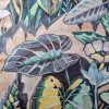 Tesatura din matase naturala cu viscoza  - tip panou cu design exotic ,  Multicolor