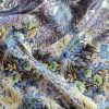 Tesatura din matase naturala cu viscoza  - tip panouri mici cu bordura  design floral și motive paisley,  Multicolor