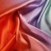 Tesatura din matase sintetica sidefata - design in degrade, Roz - Verde - Portocaliu – Violet