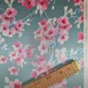 Tesatura dublu crepe din mătase -  design floral, Vernil - Cyclamen