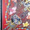 Tesatura din mătase naturala twill – tip panou design oriental, Multicolor