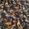 Tesatura triplu voal din viscoza – animal print, Negru – maro - gri
