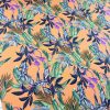 Tesatura din viscoza velurata - design floral, Piersiciu