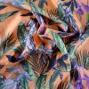 Tesatura din viscoza velurata - design floral, Piersiciu