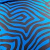 Tesatura jacquard - mikado cu design animal print, Albastru - Maro